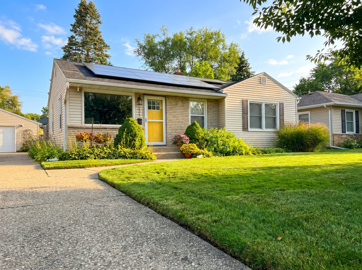 Front yard before lawn care service from Lawns By Layla